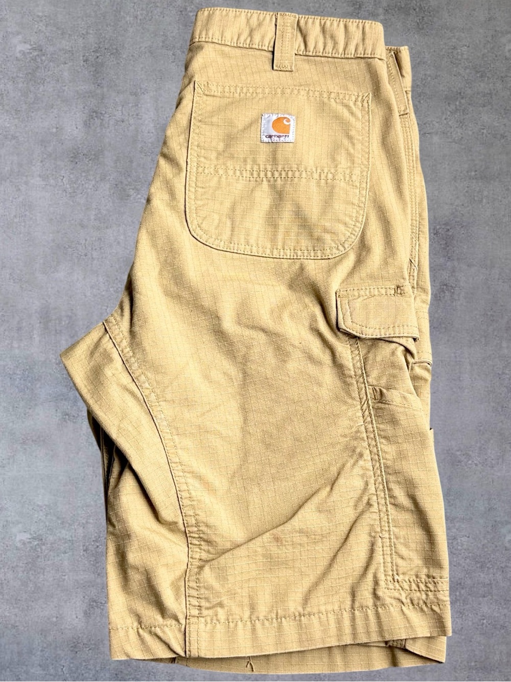 Carhartt Force Ripstop Cargo Work Shorts Mens 33 Tan Relaxed Fit BS3543 Utility